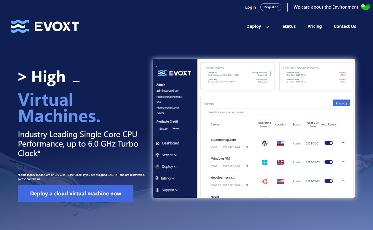 Bitcoin VPS on Evoxt