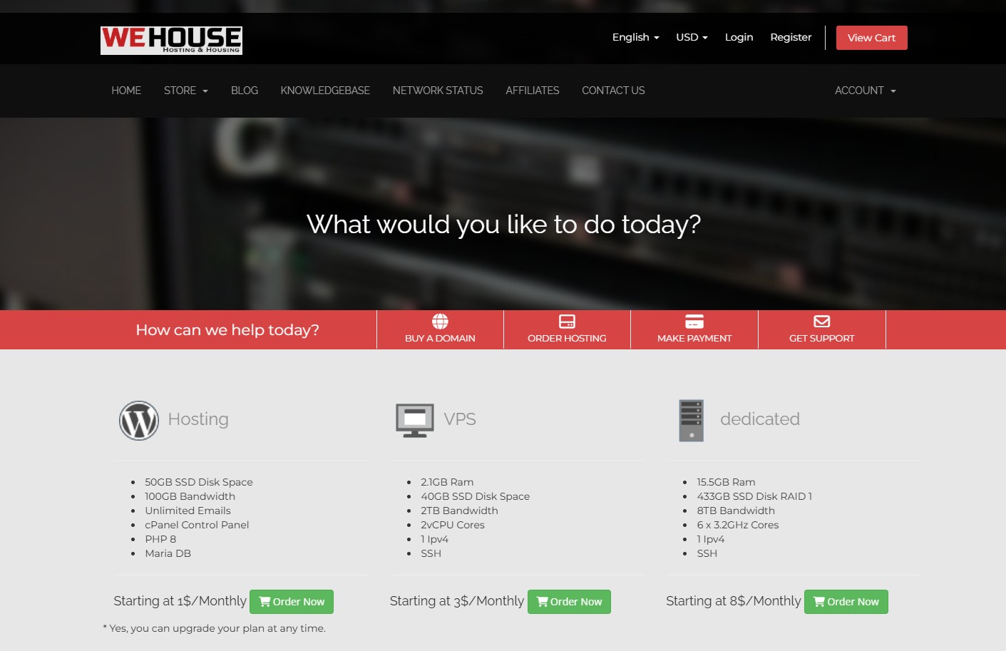 Bitcoin VPS on WeHouseHosting