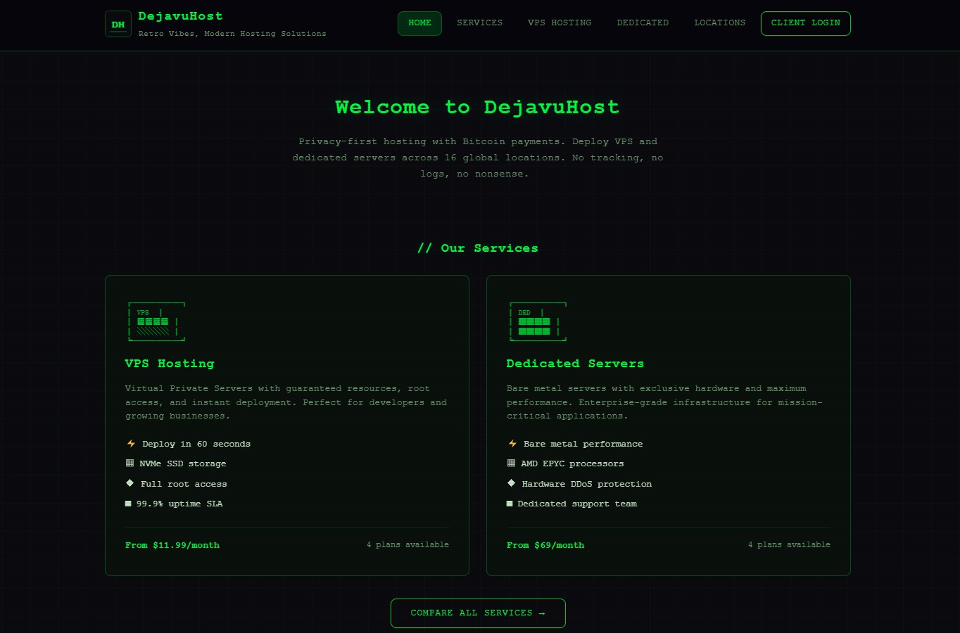 Bitcoin VPS on DejavuHost